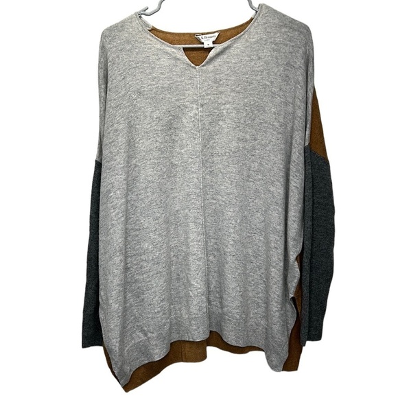 L.K. Bennett Colorblock Swing Sweater Wool & Cashmere Blend Size Medium‎ - Picture 1 of 7